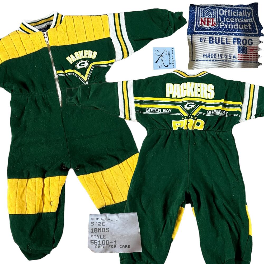 Bull Frog Green Bay Packers Bodysuit Baby 18 Months